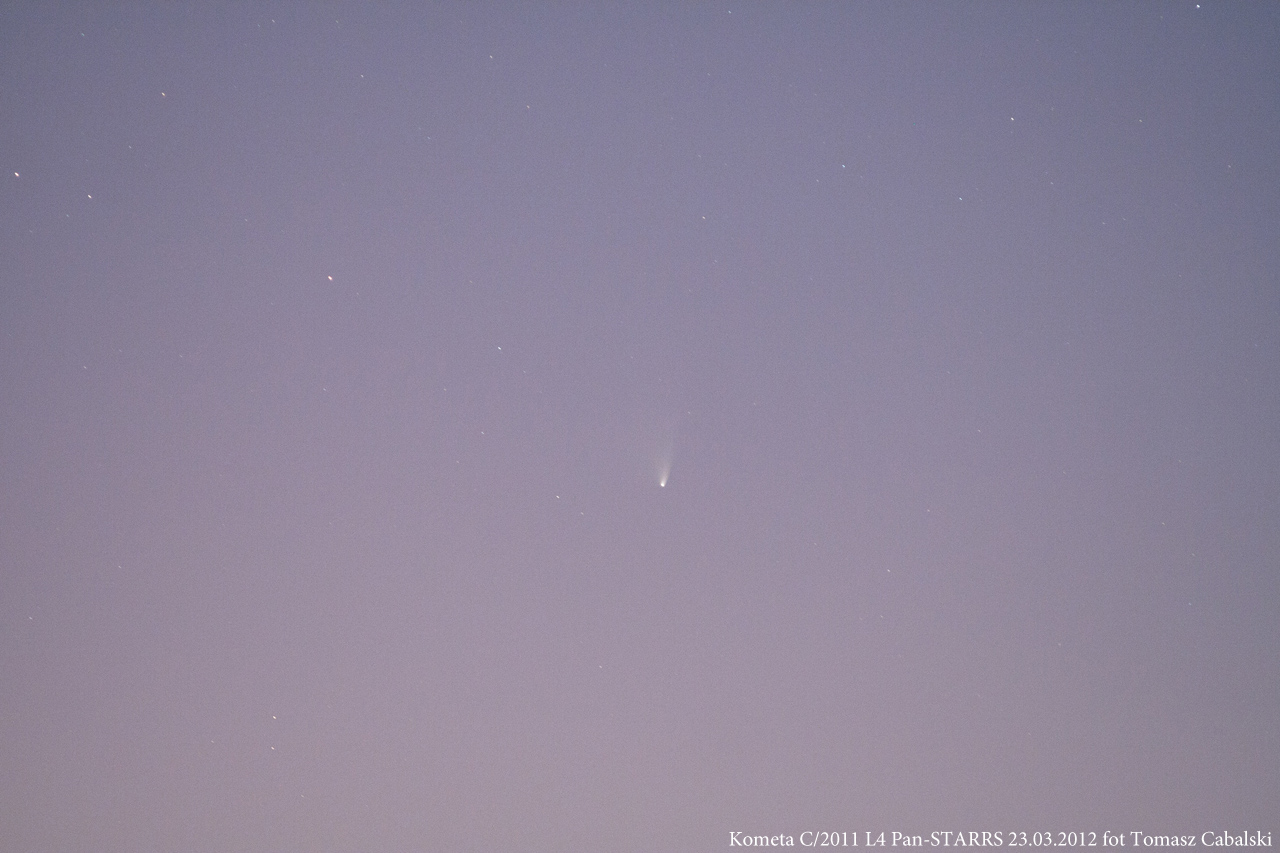 Kometa C2011L4 (PANSTARRS) Tomasz Cabalski (północne obrzeża Krakowa) 23 marca 2013